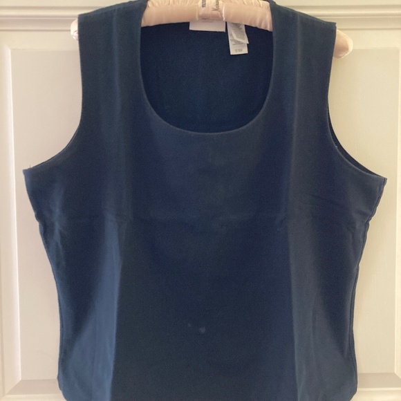 Liz Claiborne Navy Blue Tank/95% Cotton 5% Spandex/Size XL/NEW/ON SALE $20! - Picture 1 of 3